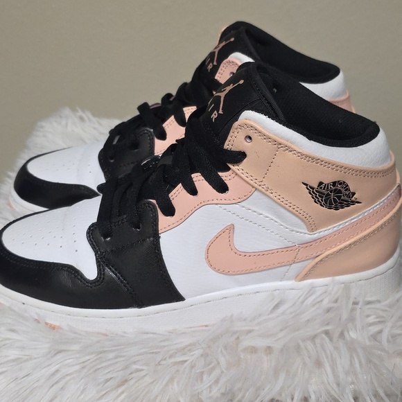 Jordan Black and White High-Top Sneakers - Picture 5 of 10